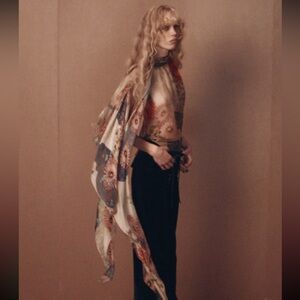 ZAR 100% SILK SCARF TОР Х КАТЕ MOSS Bloggers favorite